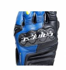 CARBON 4 SHORT LEATHER GLOVES RACING-BLUE/BLACK/FLUO-YELLOW DAINESE