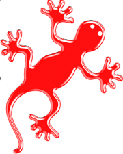 GECO FLUORESENT RED STICKER ONE DESIGN