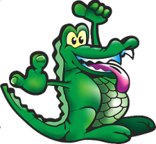 GREEN CROCODILE STICKER ONE DESIGN