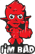 I'M BAD STICKER ONE DESIGN
