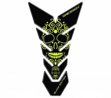 TANK PAD BLACK EDITION SKULL 2 FLUORESCENT YELLOW ONE DESIGN