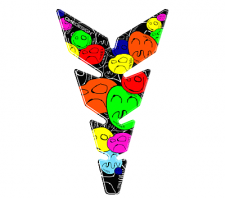 TANKPAD MOON SLIM COLORED FACES ONE DESIGN