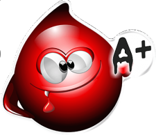 BLOOD GROUP A+ STICKER ONE DESIGN