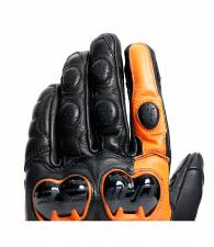 IMPETO LEATHER GLOVES BLACK/FLAME-ORANGE DAINESE