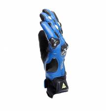 CARBON 4 SHORT LEATHER GLOVES RACING-BLUE/BLACK/FLUO-YELLOW DAINESE