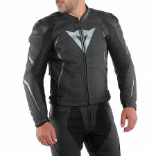 AVRO 4 LEATHER JACKET BLK-MATT/ANTHRACITE