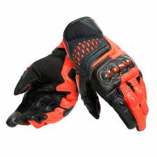 CARBON 3 SHORT GLOVES BLACK/FLUO-RED DAINESE